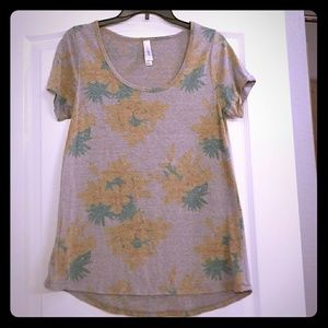 Small Lularoe Classic Tee Acid Washed Floral